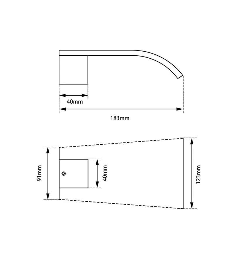 Waterfall Bathtub/Basin Wall Spout – Gunmetal Grey 4 Waterfall Bathtub/Basin Wall Spout – Gunmetal Grey - Image 2