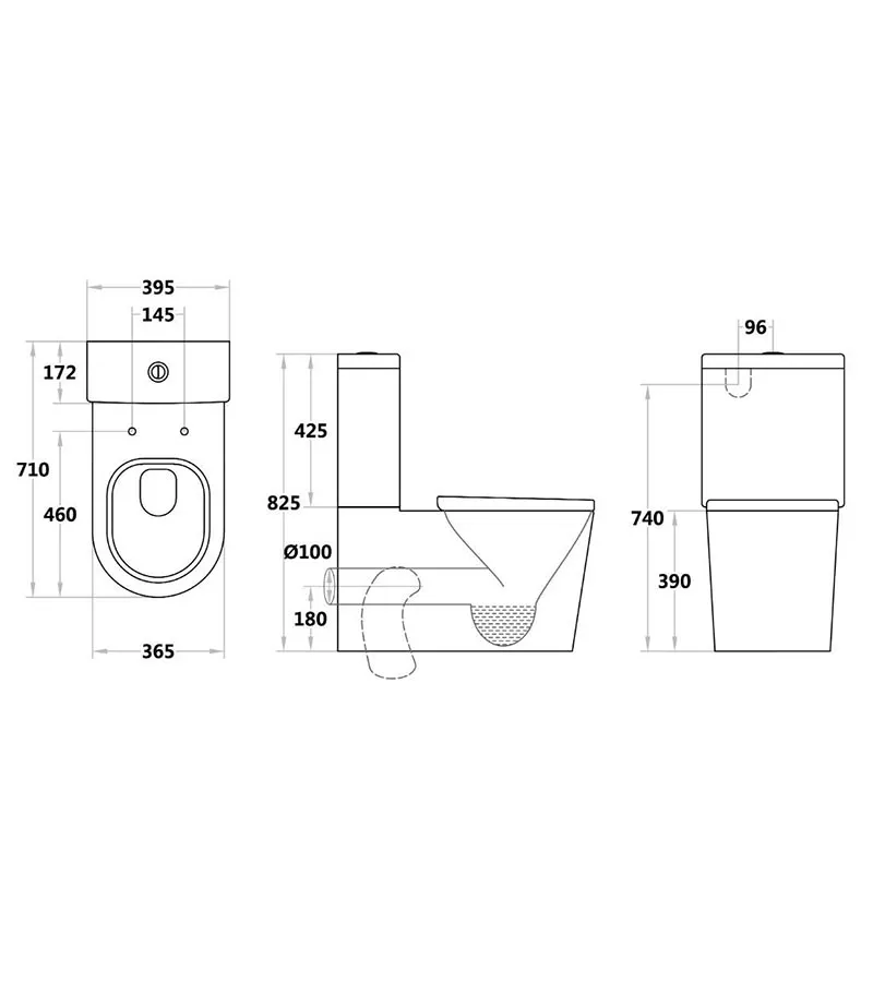 Poseidon Reno 002 Wall Faced Toilet – Gloss White 6 Poseidon Reno 002 Wall Faced Toilet – Gloss White - Image 4