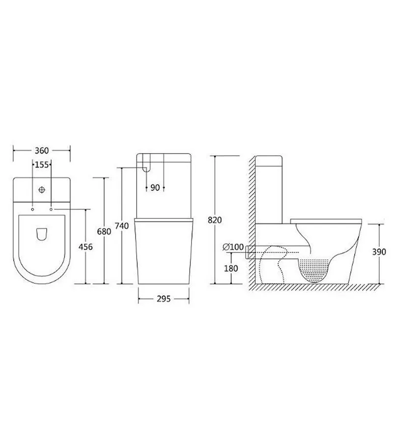 Poseidon Reno 008 Wall Faced Toilet – Gloss White 4 Poseidon Reno 008 Wall Faced Toilet – Gloss White - Image 2
