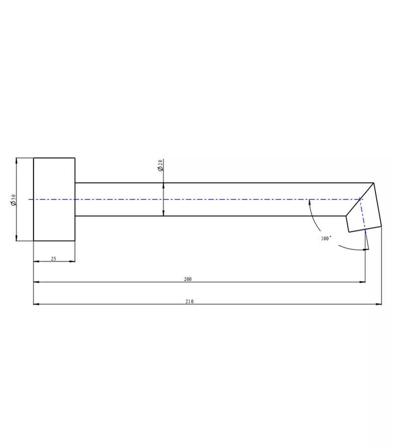 CADDENCE Brushed Gunmetal Grey Bath Or Basin Wall Spout 5 CADDENCE Brushed Gunmetal Grey Bath Or Basin Wall Spout - Image 3