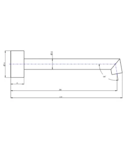 CADDENCE Brushed Nickel Bath Or Basin Wall Spout -Renovation 0246.BS