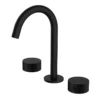 Qi Rund Matt Black Basin Tap Set