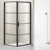 Milano Matt Black Framed Pivot Door Square Shower Screen 2 Milano Matt Black Framed Pivot Door Square Shower Screen -Renovation 14341