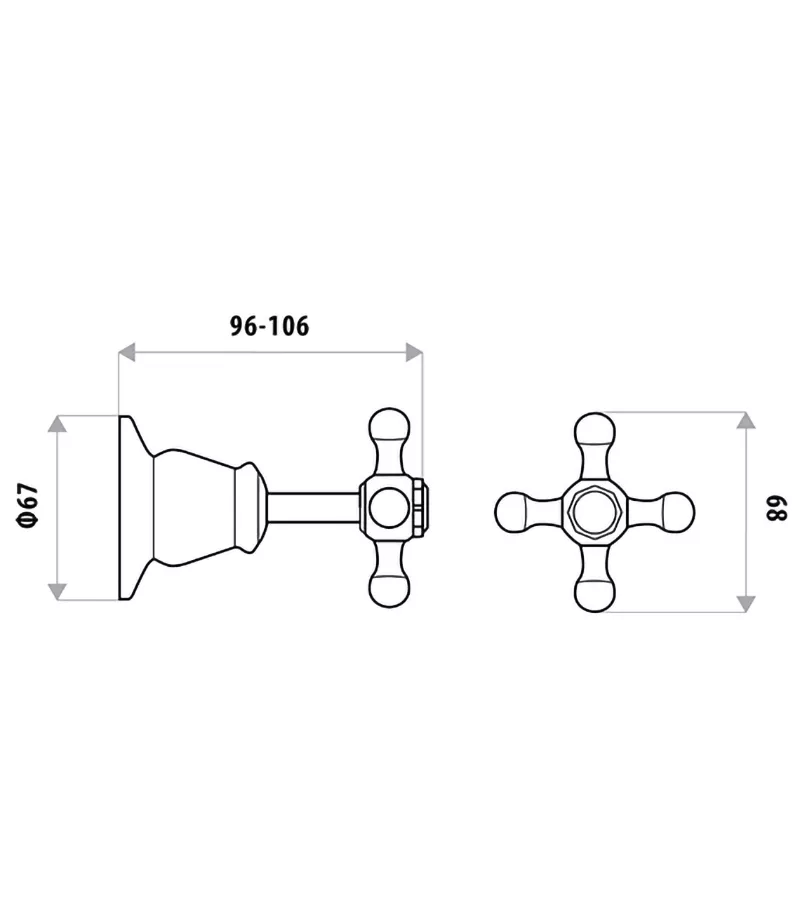Noosa Heritage Wall Top Assembly – Matt Black & Chrome 5 Noosa Heritage Wall Top Assembly – Matt Black & Chrome - Image 3