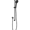 Cora Matt Black Sliding Round Shower Set -Renovation 14772