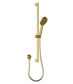Cora Brushed Gold Sliding Round Shower Set