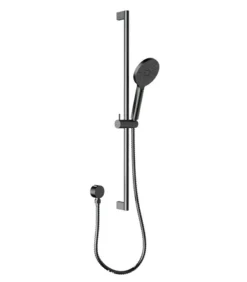 Cora Gunmetal Grey Sliding Round Shower Set