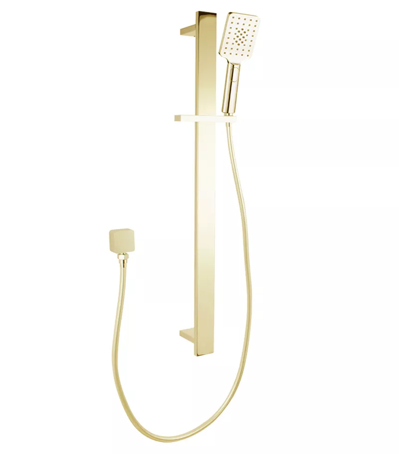 Bellino Brushed Yellow Gold Square Shower Rail 3 Bellino Brushed Yellow Gold Square Shower Rail
