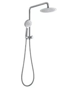BK Rund Chrome Round Twin Shower No Rail