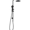BK Rund Matt Black Round Twin Shower On Rail -Renovation 14802
