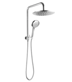 Loui Chrome Twin Shower No Rail