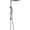 Esperia Square Gun Metal Grey Twin Shower On Rail -Renovation 14842