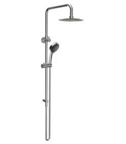 Elle Stainless Steel Twin Shower On Rail