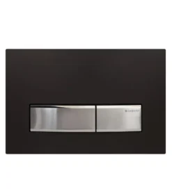 Geberit Rectangle Black Glass Toilet Push Button Sigma50DW