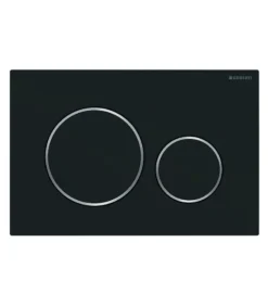 Geberit Round Matt Black Toilet Push Button Sigma20MB