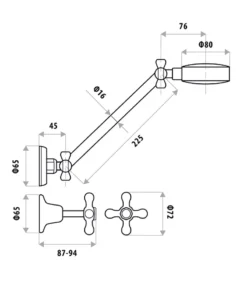 Entice Chrome Shower Tap Set -Renovation 15222