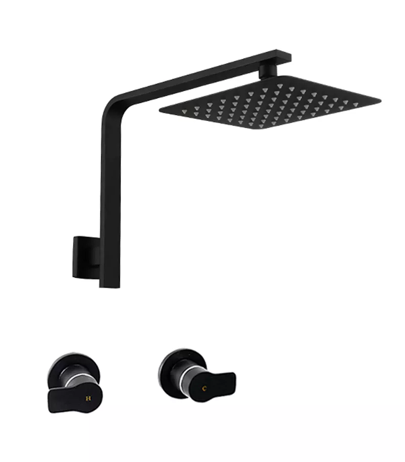 Liberty Matt Black Shower Tap Set 3 Liberty Matt Black Shower Tap Set