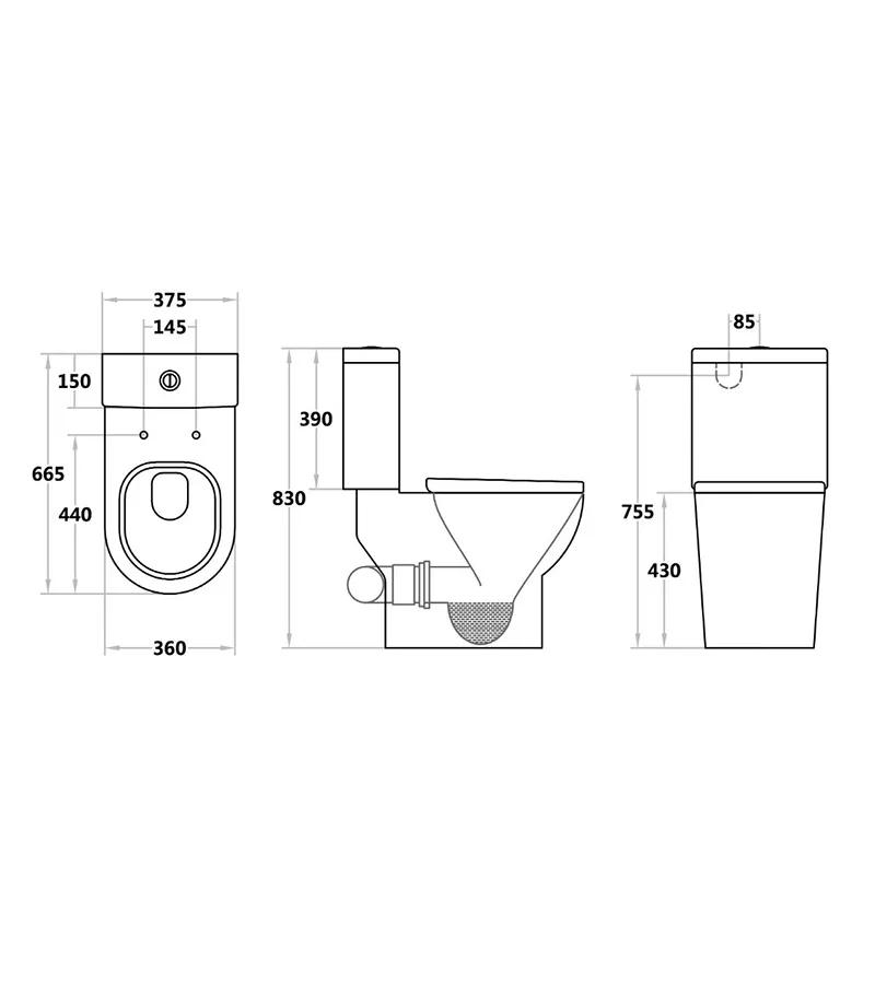 Reno 018 Skew Trap Special Care Toilet Suite 4 Reno 018 Skew Trap Special Care Toilet Suite - Image 2