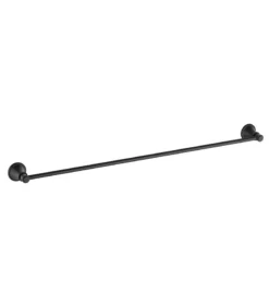 Clasico Traditional Single Towel Rail – Matt Black