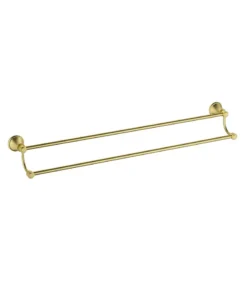 Clasico Traditional Double Towel Rail – Brushed Gold