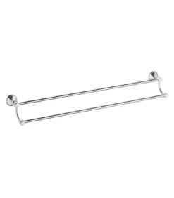 Clasico Traditional Double Towel Rail – Chrome