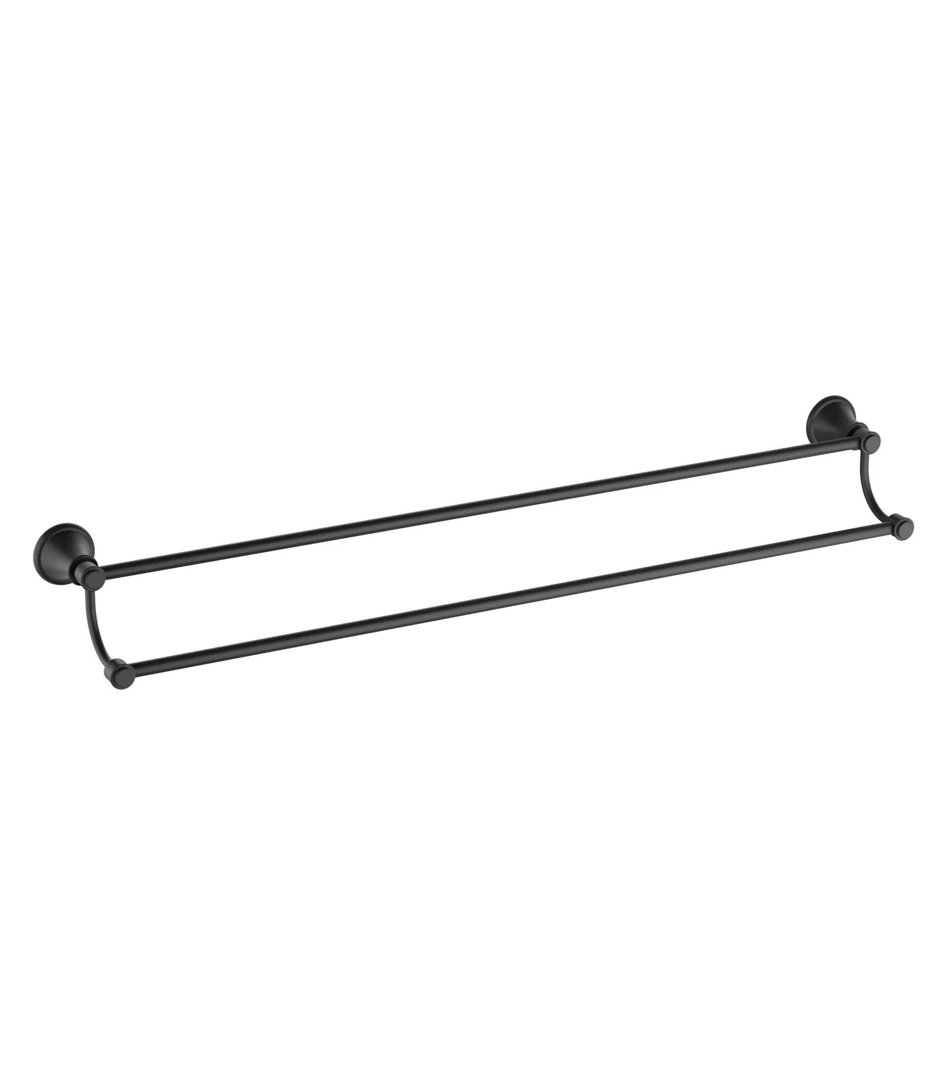 Clasico Traditional Double Towel Rail – Matt Black 3 Clasico Traditional Double Towel Rail – Matt Black
