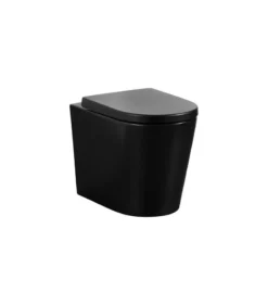 Poseidon Concealed Rimless Wall Faced Floor Mounted Matt Black Toilet Pan 102