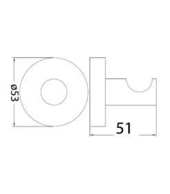 Opus Robe Hook – Gunmetal -Renovation 8115 S 2