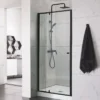 700-1470mm Matt Black Semi Frameless Wall To Wall Shower Screen 2 700-1470mm Matt Black Semi Frameless Wall To Wall Shower Screen -Renovation 8669