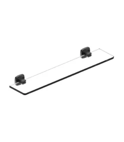 Luxus Matt Black Glass Shelf