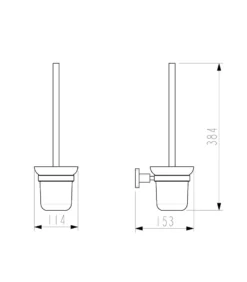 Luxus Chrome Toilet Brush -Renovation BK809 S 1