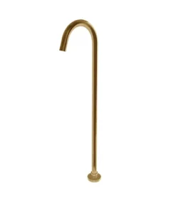 Pentro Round Brushed Yellow Gold Freestanding Bath Spout