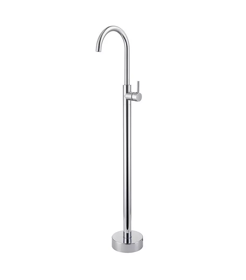 Pentro Round Chrome Freestanding Bath Spout & Mixer 3 Pentro Round Chrome Freestanding Bath Spout & Mixer