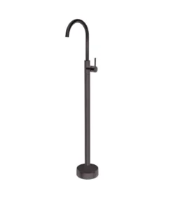 Pentro Round Gunmetal Grey Freestanding Bath Spout & Mixer