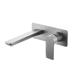 Luxus Wall Mounted Basin/Bath Mixer – Brushed Nickel