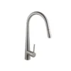 Lucid Round Gooseneck Pull Out Sink Mixer – Brushed Nickel -Renovation BU1021.KM 1