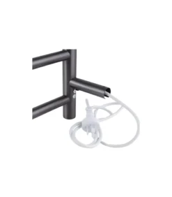 Aqua Round Heated Towel Rack 4 Bars – Gunmetal Grey 8 Aqua Round Heated Towel Rack 4 Bars – Gunmetal Grey -Renovation BUGM.R.HTR Back 1