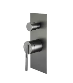 CADDENCE Brushed Gunmetal Grey Wall Mixer With Diverter