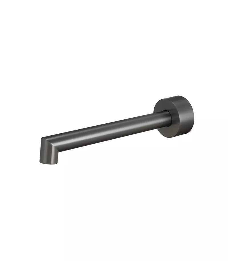 CADDENCE Brushed Gunmetal Grey Bath Or Basin Wall Spout 3 CADDENCE Brushed Gunmetal Grey Bath Or Basin Wall Spout