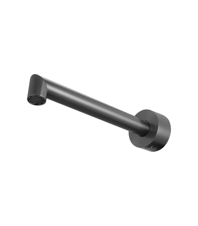 CADDENCE Brushed Gunmetal Grey Bath Or Basin Wall Spout 4 CADDENCE Brushed Gunmetal Grey Bath Or Basin Wall Spout - Image 2