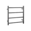 Aqua Round Heated Towel Rack 4 Bars – Gunmetal Grey -Renovation BUGM04.R.HTR