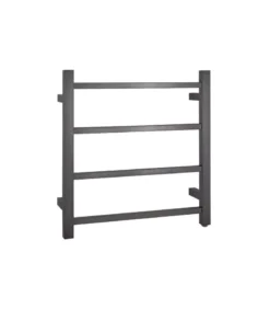 Aqua Square Heated Towel Rack 4 Bars – Gunmetal Grey