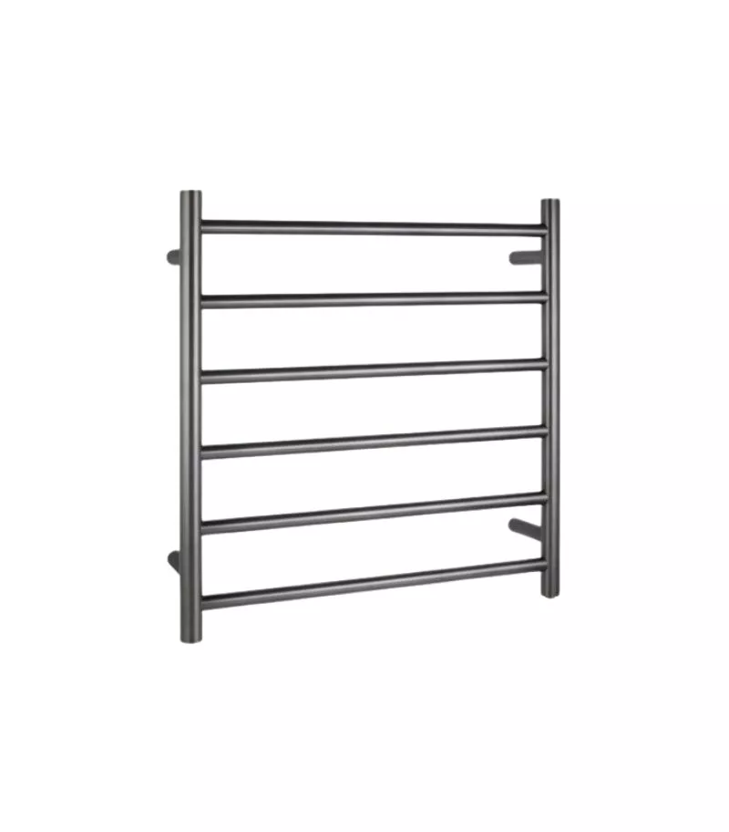 Aqua Round Heated Towel Rack 6 Bars – Gunmetal Grey 3 Aqua Round Heated Towel Rack 6 Bars – Gunmetal Grey