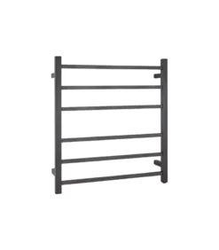 Aqua Square Heated Towel Rack 6 Bars – Gunmetal Grey