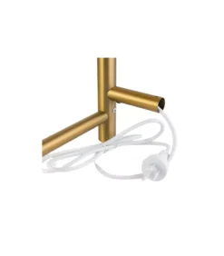 Aqua Round Heated Towel Rack 4 Bars – Brushed Brass -Renovation BUYG.R.HTR Back