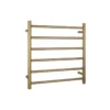 Aqua Round Heated Towel Rack 6 Bars – Brushed Brass -Renovation BUYG06.R.HTR