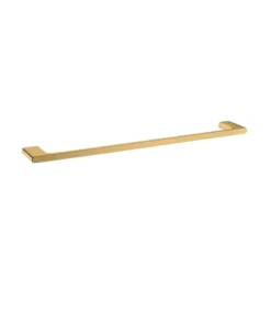 AU Single Towel Rail – Brushed Brass