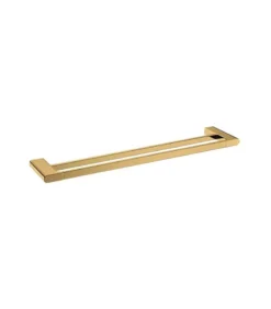 AU Double Towel Rail – Brushed Brass