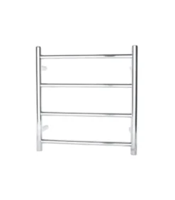 Aqua Round Heated Towel Rack 4 Bars – Chrome