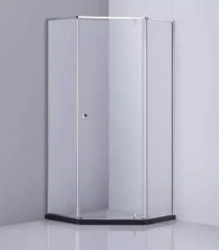 Semi Frameless Diamond Shower Screen Pivot Door